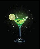 Green cocktail.