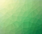Abstract polygon background in gradient green color