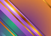 Green, purple and orange stripes abstract corporate background. Vector design