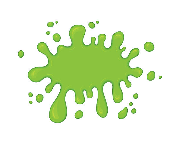 ilustrações, clipart, desenhos animados e ícones de mancha de respingo de lodo verde - espirro de tinta