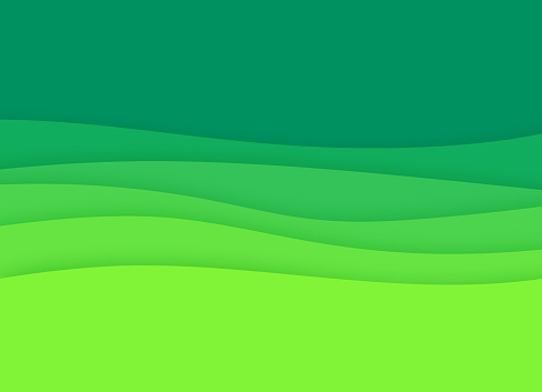 Green Spring Waves Abstract Background