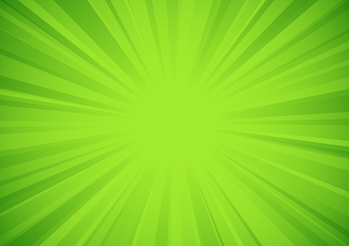 Green shining rays of light textured surface background vector illustration