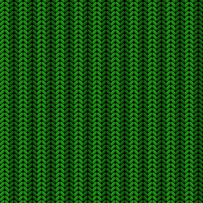 green striped seamless vector knitted background