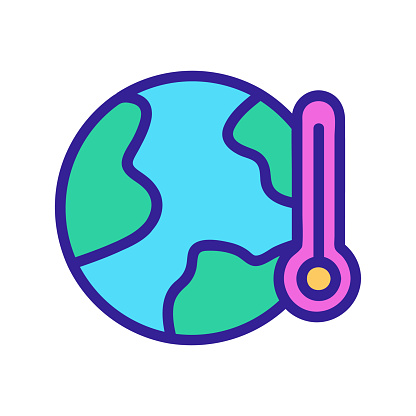 greenhouse effect icon vector. Thin line sign. Isolated contour symbol illustration