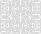 Lace seamless pattern of snowflakes. A delicate Christmas or New Years ornament