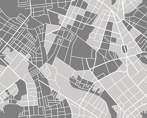 grey map seamless City map pattern. Seamless wallpaper. vector illustration road designs stock illustrations