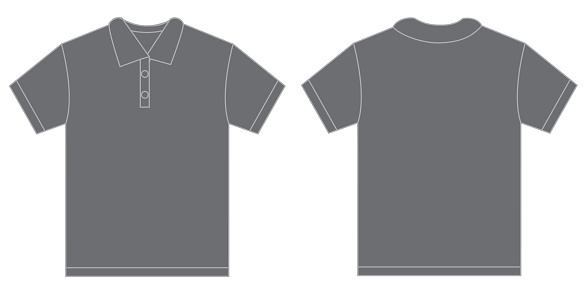 Grey Polo Shirt Design Template For Men Stock Illustration - Download ...