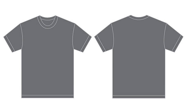 Grey Shirt Template Front And Back