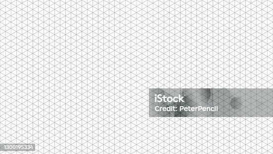 istock Grid Graph Paper Sheet Isometric. White Background. Texture Template. Vector illustration 1300195334