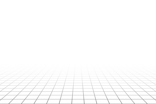 Grid perspective white room background