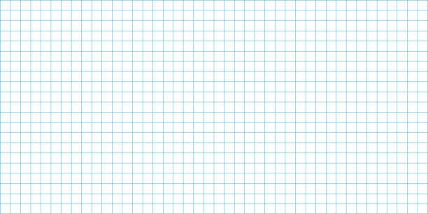 garis grafik persegi kisi halaman penuh pada latar belakang kertas putih, kisi kertas tekstur garis grafik persegi buku catatan kosong, garis kisi biru pada warna putih kertas, grafik kisi kuadrat kosong untuk arsitektur - pola kisi ilustrasi stok