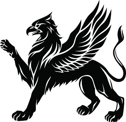 Griffin icon. Vector logo design template.