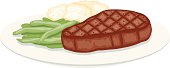 istock Grilled Steak, Green Beans and Mashed Potatoes 108597494