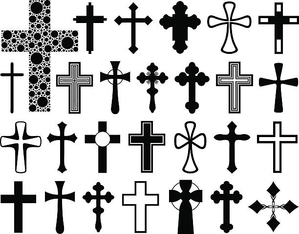 Jesus Christ In Cross Dots Illustrations, Royalty-Free Vector Graphics ...