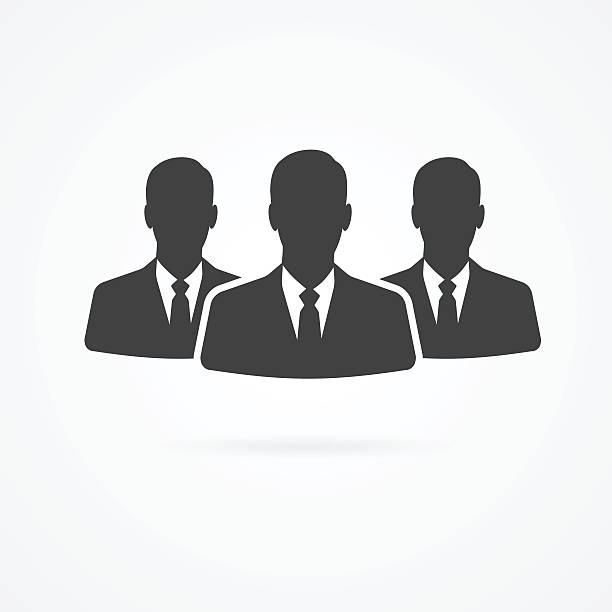 Group of businessmen icon. vector art illustration