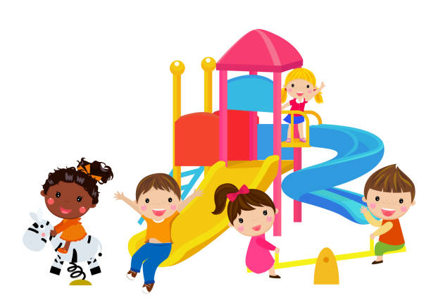 Asian Kids Playing Illustrations Royalty Free Vector Graphics