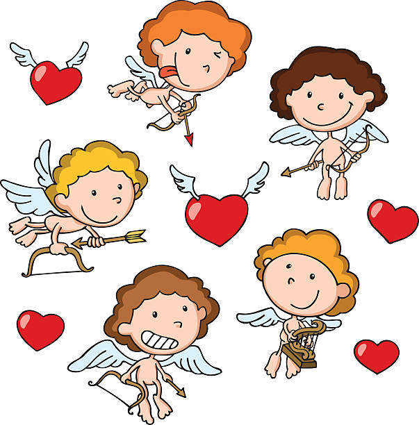 Royalty-Free (RF) Clipart Illustration of a Devil Angel by 
