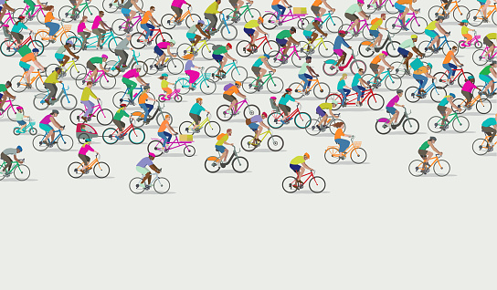 Group of different types of Cyclists