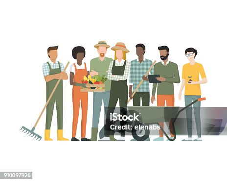 istock Group of farmers 910097926