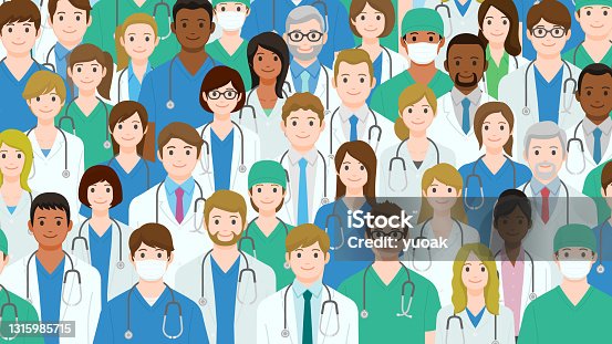 istock Group of health care workers. 1315985715