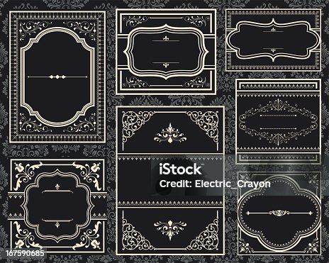istock A group of old black ornate vintage frames 167590685