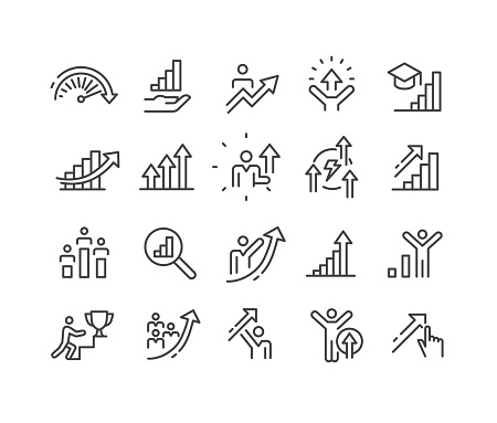 Editable Stroke - Growth - Line Icons