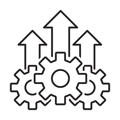 growth product icon vector operational excellence symbol cost efficiency sign for your web site design, logo, app, UI.illustration