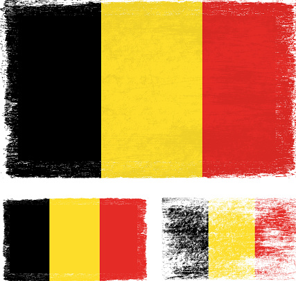 Grunge Belgium flag