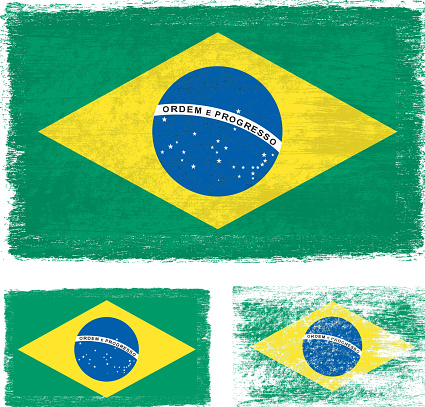 Grunge Brazil flag
