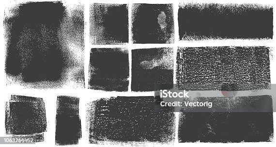 istock Grunge Brush Stroke Paint Boxes Backgrounds 1063264452