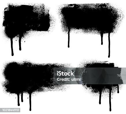istock Grunge design elements. Spray paint backgrounds 1021844910