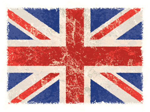 grunge great britain flag