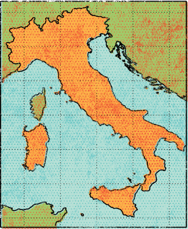 Grunge Italy map