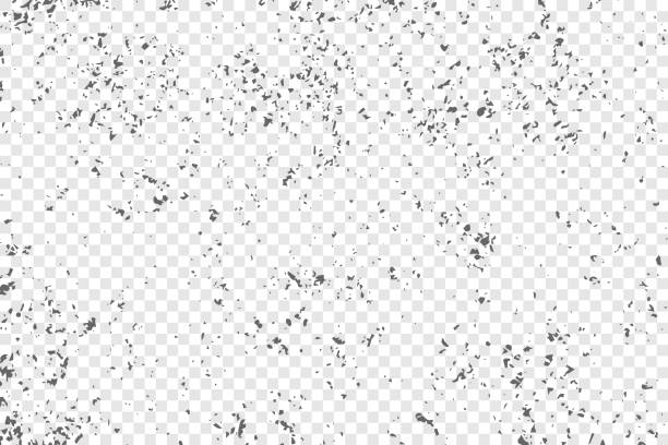 Grunge texture isolated on transparent background vector art illustration