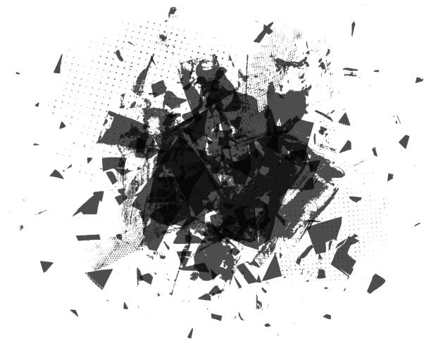 Grunge vector explosion vector art illustration