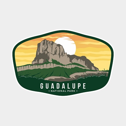 Guadalupe Mountains National park emblem patch icon illustration