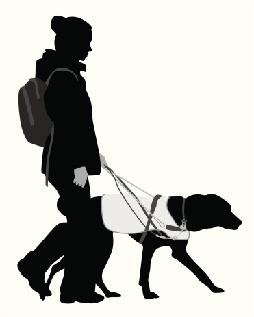 Guide Dog Vector Silhouette