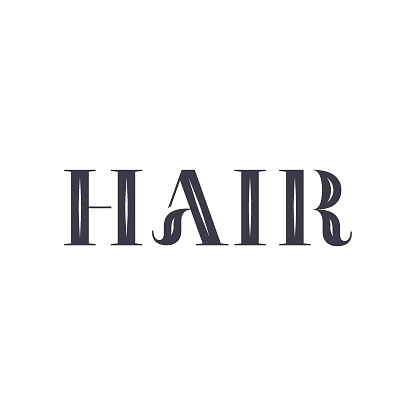 Hair salon logo. Barber shop, retro and vintage style, design.
