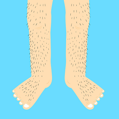 Hairy legs.Vector Illustration.