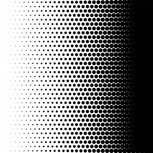 półton zanika tekstury efekt punktów dwutonowych - dots stock illustrations