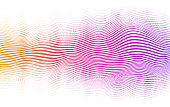 Vector vibrant background with blending lines and dots. Halftone gradient background.