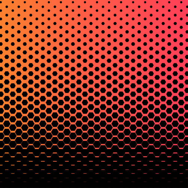 Halftone hexagon gradient pattern background, vector geometric wallpaper. Halftone hexagon gradient pattern background, vector geometric abstract wallpaper. high key stock illustrations