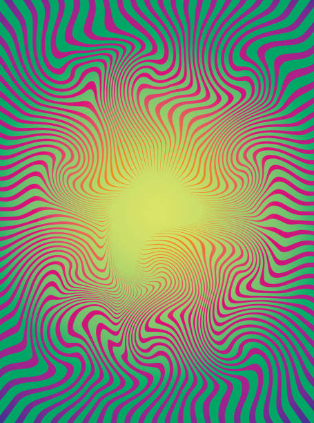 Halftone Pattern Rippled; Wavy Lines Halftone Pattern Rippled; Wavy Lines line art psychedelic stock illustrations