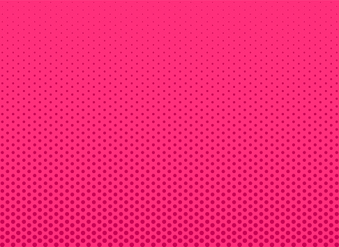 Halftone pop art pattern. Comic pink background. Vector illustration.