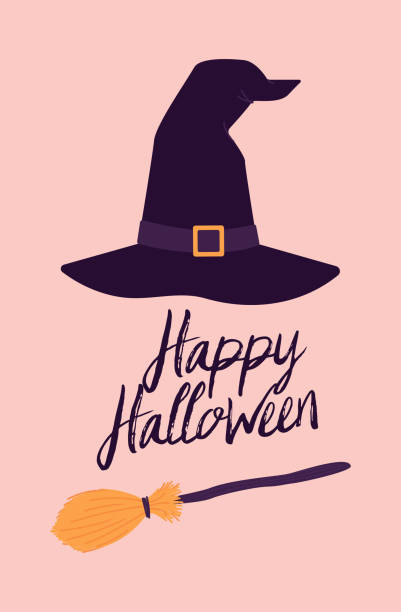 концепция ведьмы на хэллоуин - johnson & johnson stock illustrations