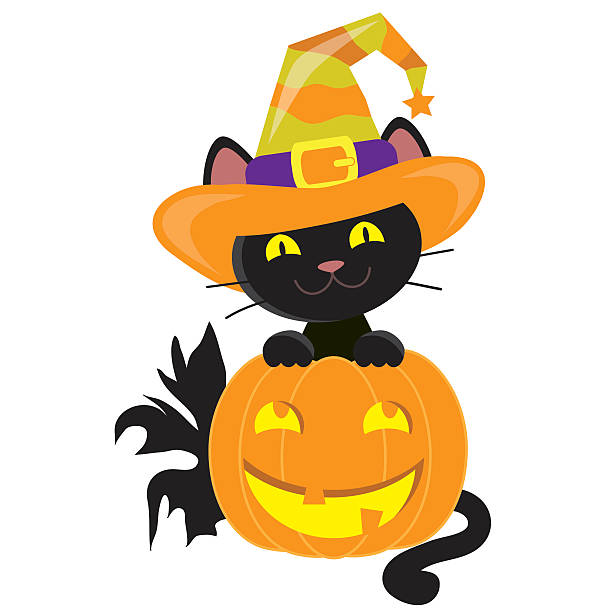 Royalty Free Cat Halloween Clip Art, Vector Images & Illustrations - iStock