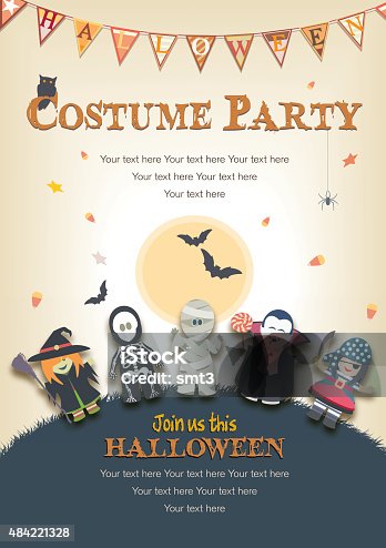 istock Halloween Costume Party Invitation 484221328