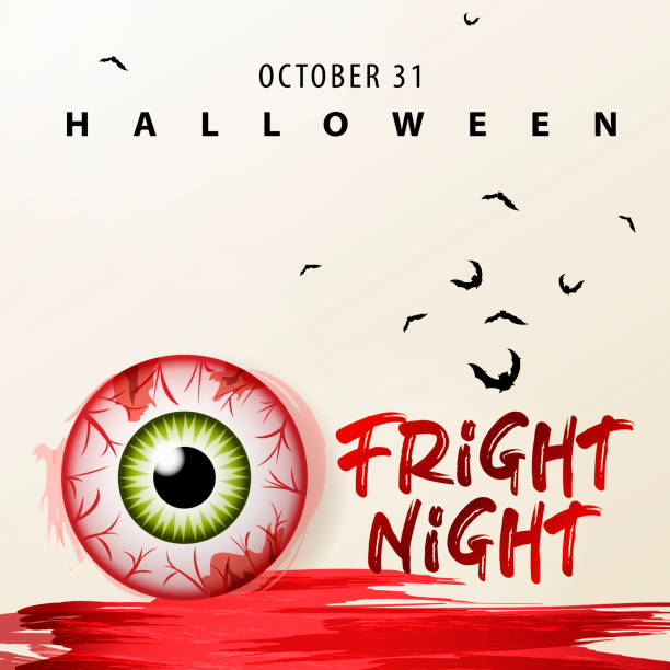 ilustrações de stock, clip art, desenhos animados e ícones de halloween fright night eye - blood bar