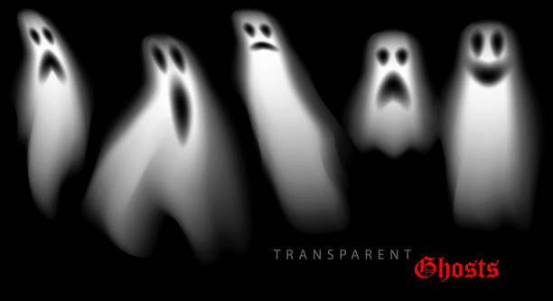 halloween ghosts set of halloween ghosts design elements ghost stock illustrations