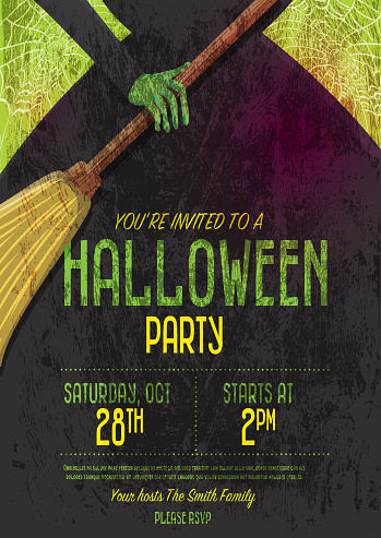 Halloween Invitation template design